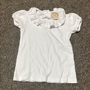 Beaufort Bonnet White Kids Shirt with Ruffled Collar